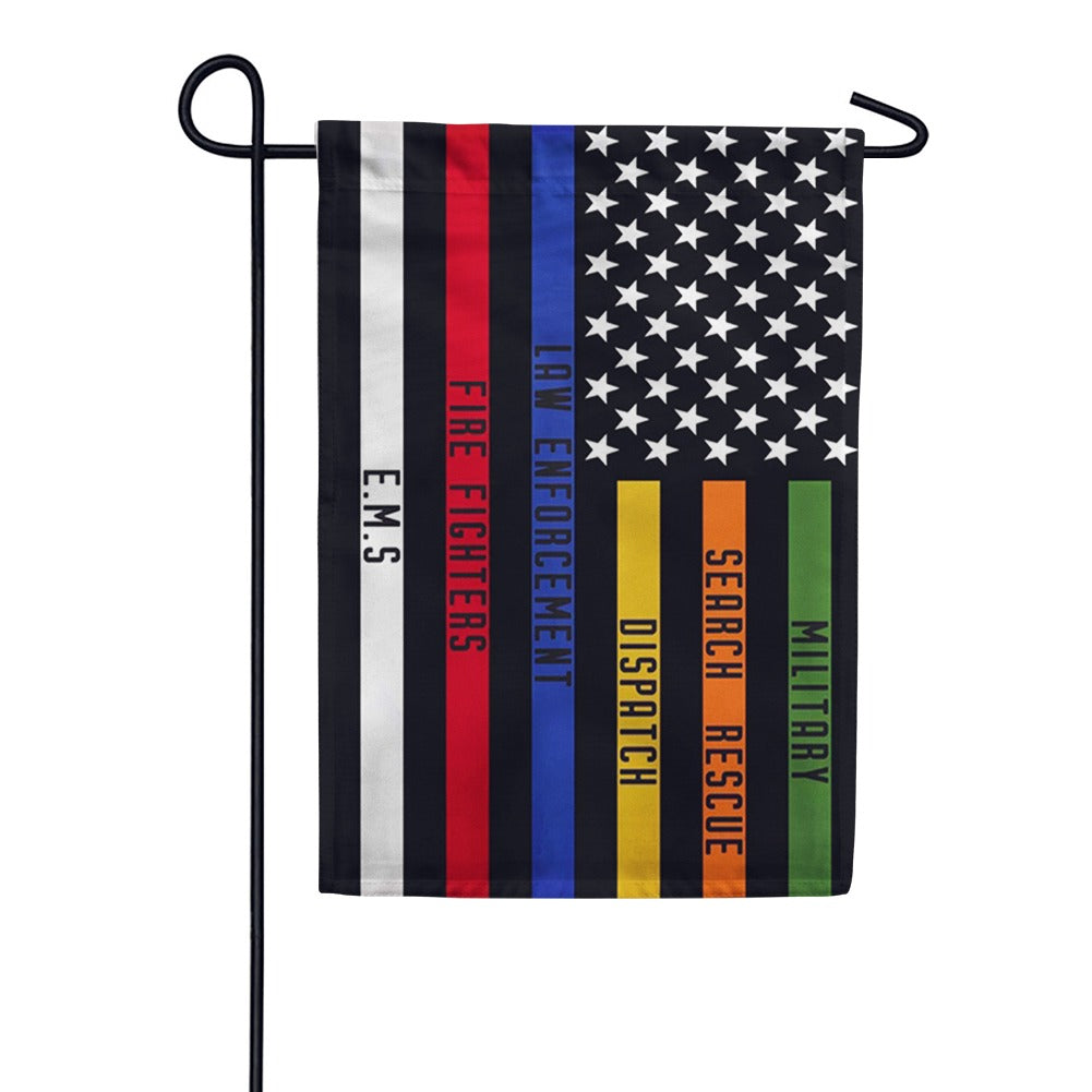 Responders Thin Line Double Sided Garden Flag