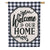 Classic Welcome Home Appliqued House Flag