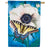 Anemone & Butterfly Double Appliqued House Flag