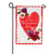 Lace Heart Applique Garden Flag