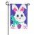 Evergreen Colorful Easter Bunny Double Appliqued Garden Flag