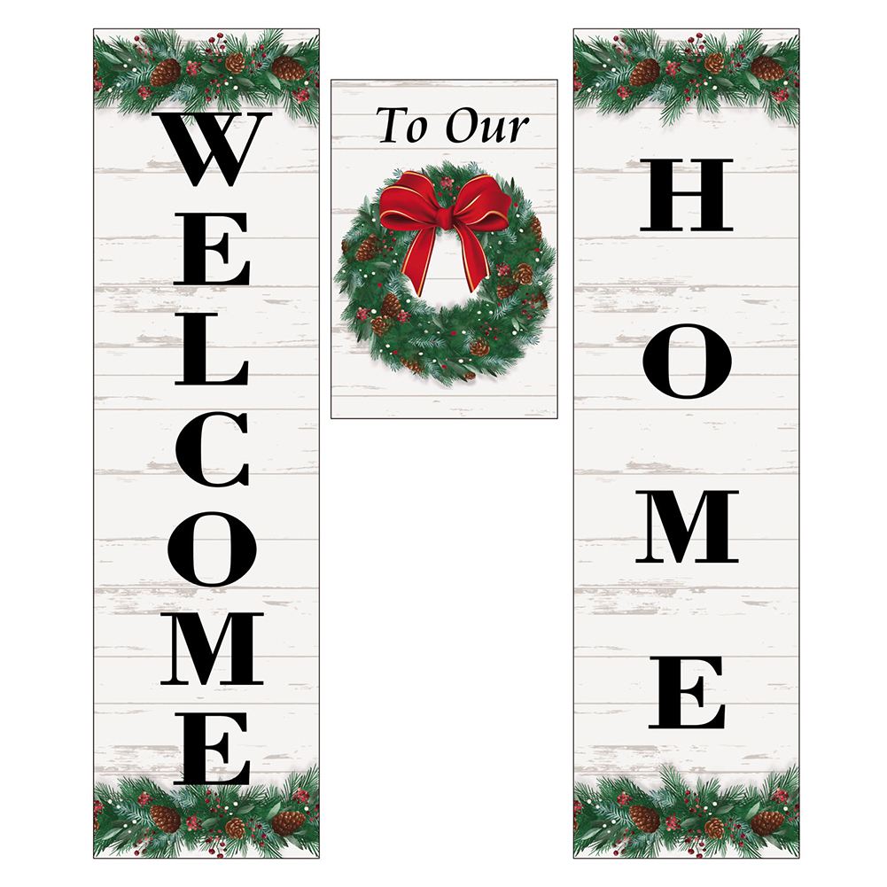 Holiday Wreath Door Banner Kits