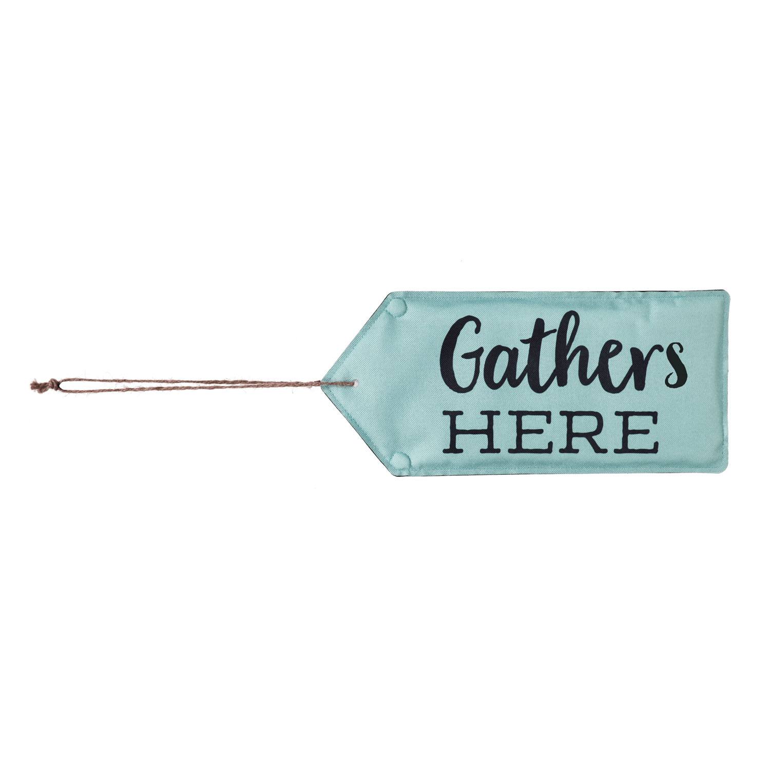 Evergreen Perfectly Paired Door Tag - Gather Here