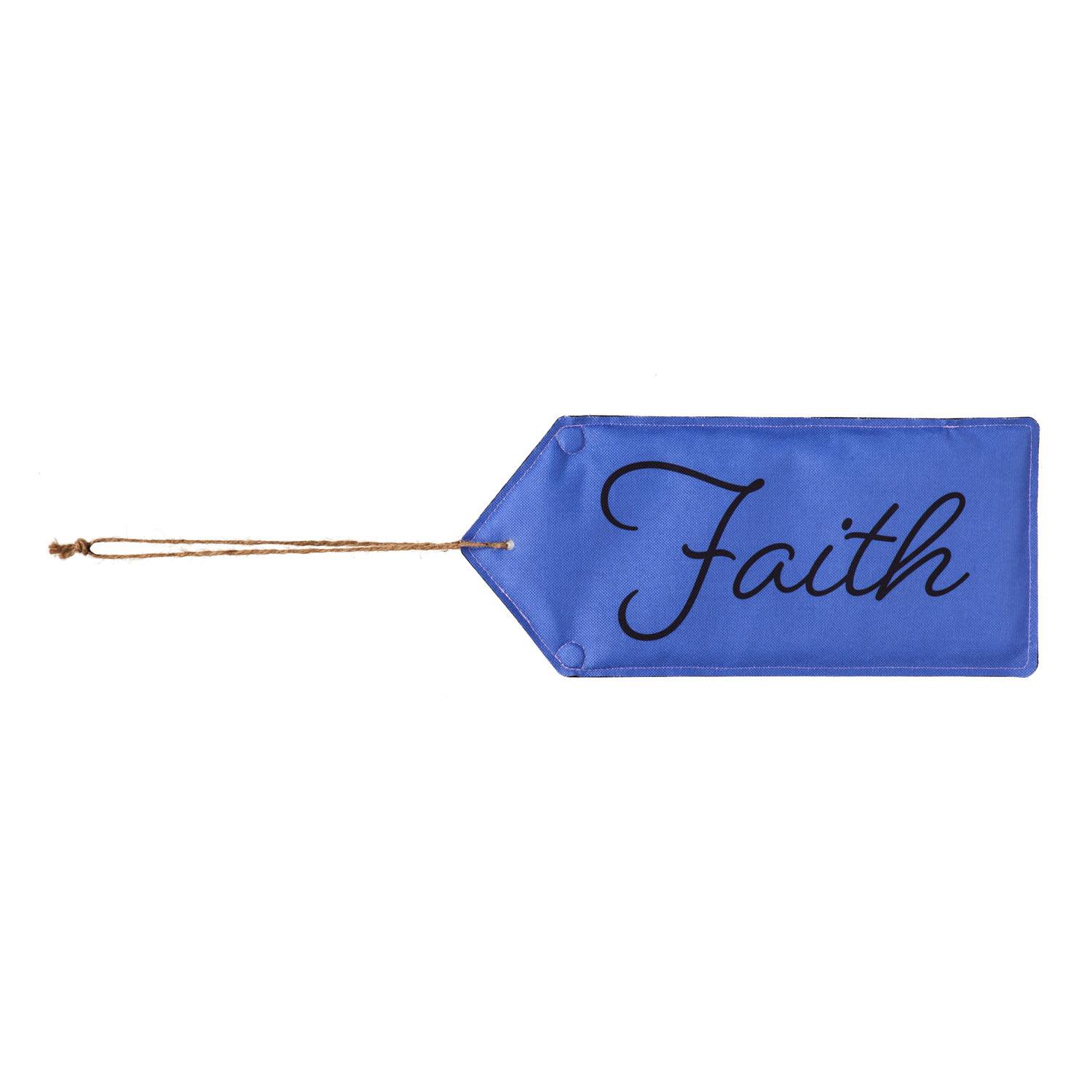 Evergreen Perfectly Paired Door Tag - Faith