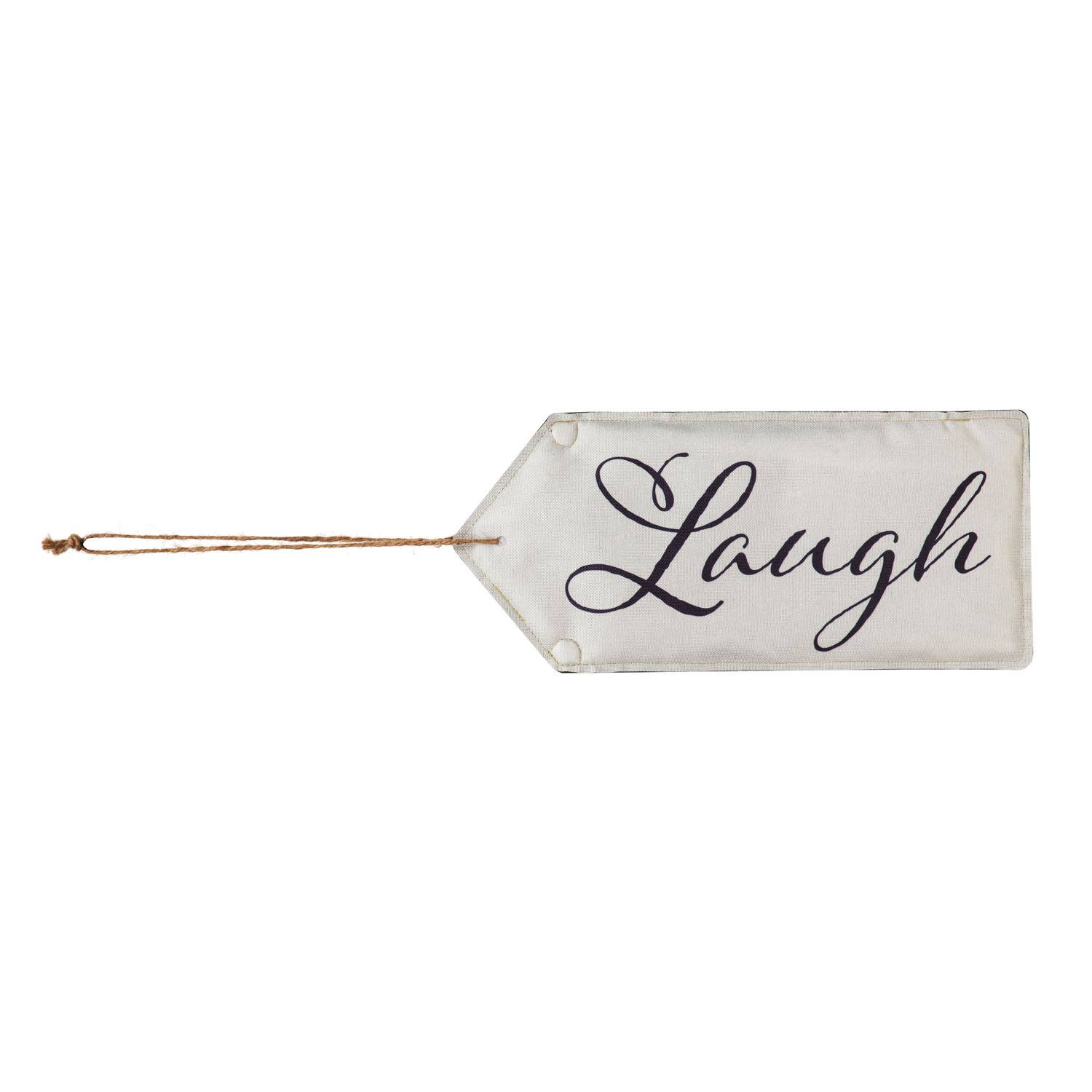 Evergreen Perfectly Paired Door Tag - Laugh