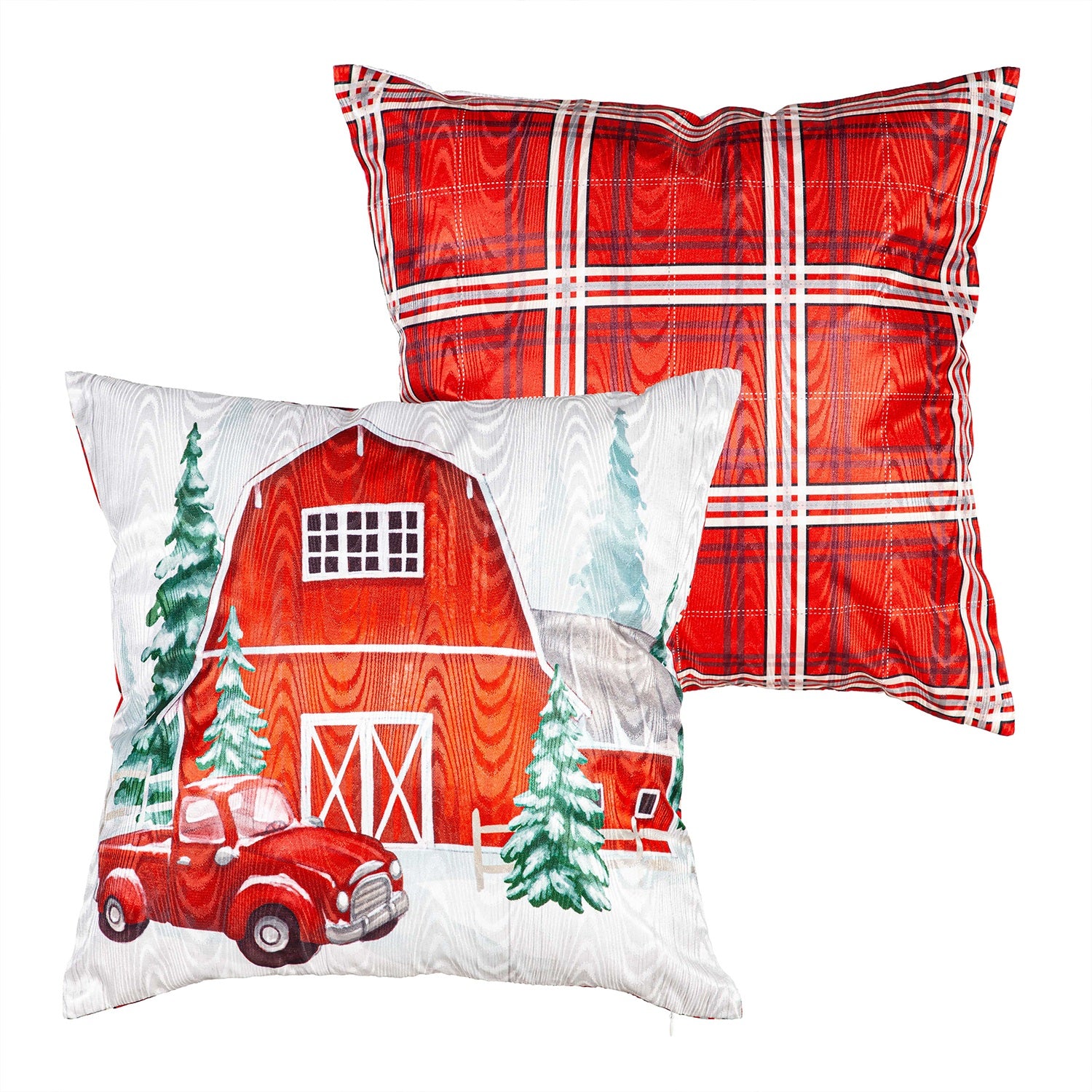 Red Truck and Barn Pillow Cover