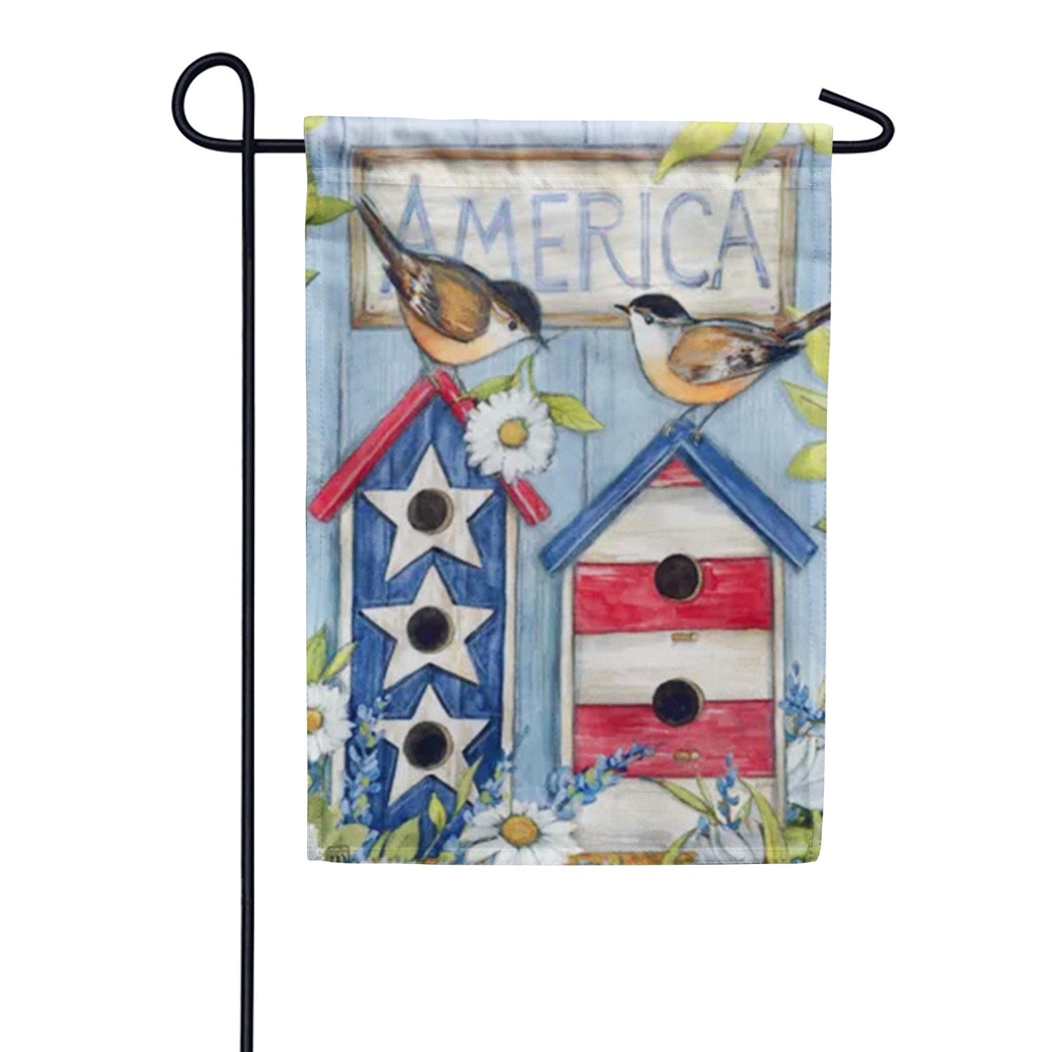 Stars and Stripes Birdhouses Garden Flag