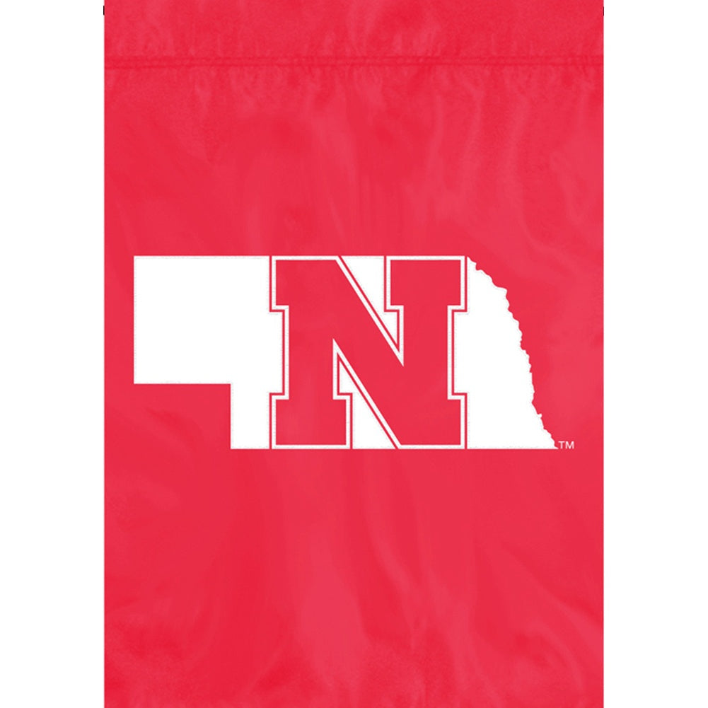 Nebraska Cornhuskers Appliqued Garden Flag