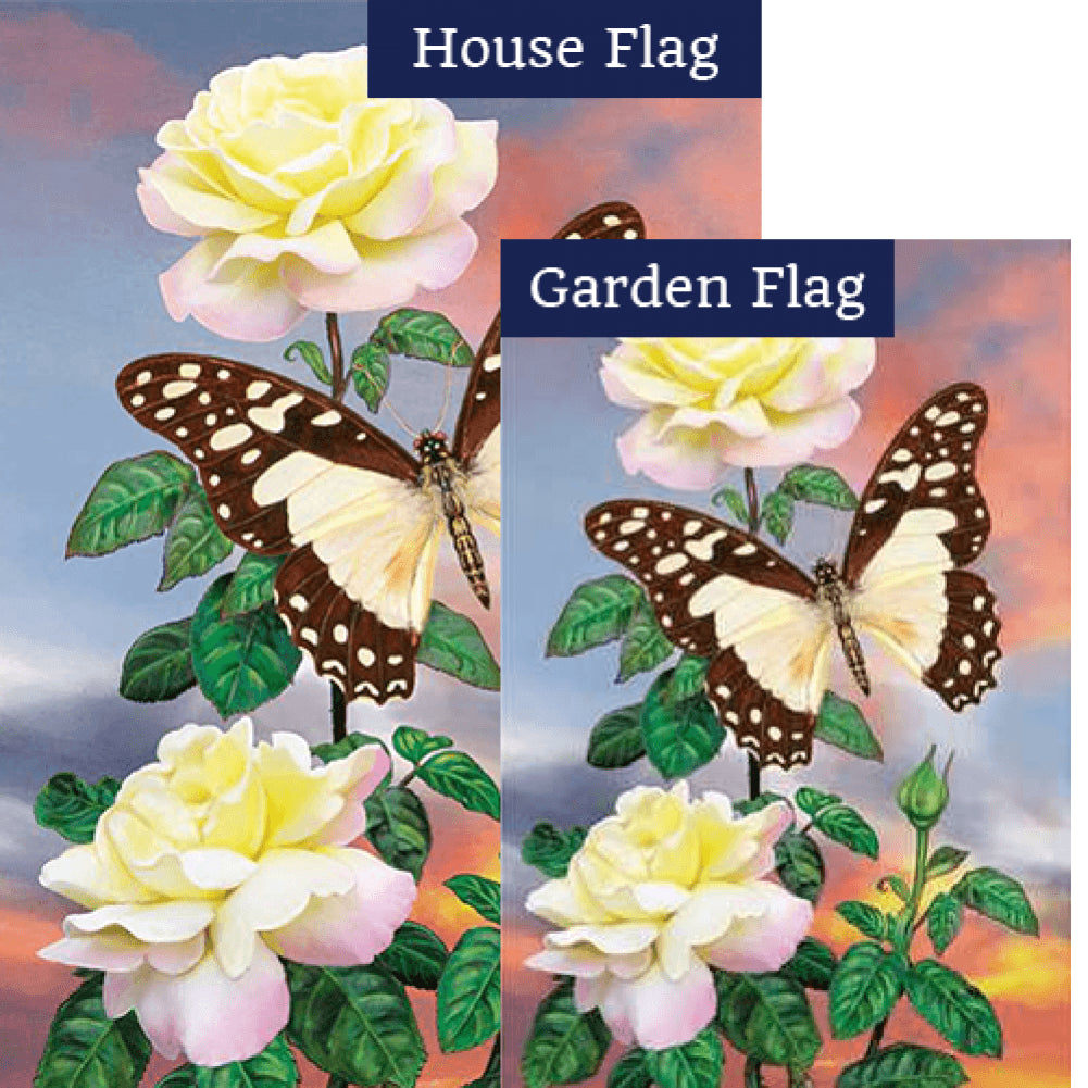 White Lady Swallowtail Illuminated Flags Set (2 Pieces)
