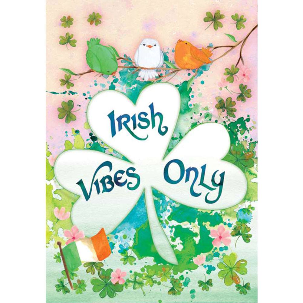 Irish Vibes Only PremierSoft Double Sided House Flag