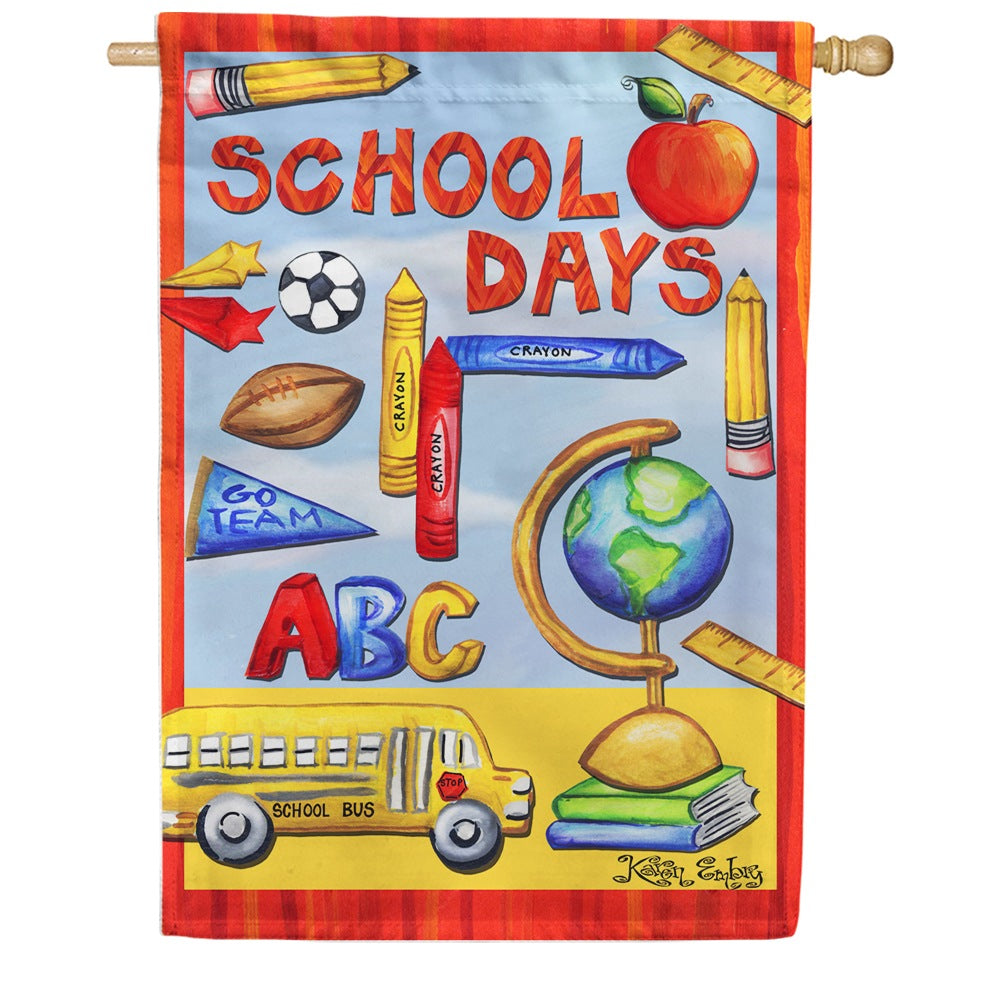 Classroom Collage House Flag