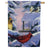 Snowy Cardinals and Chickadees House Flag