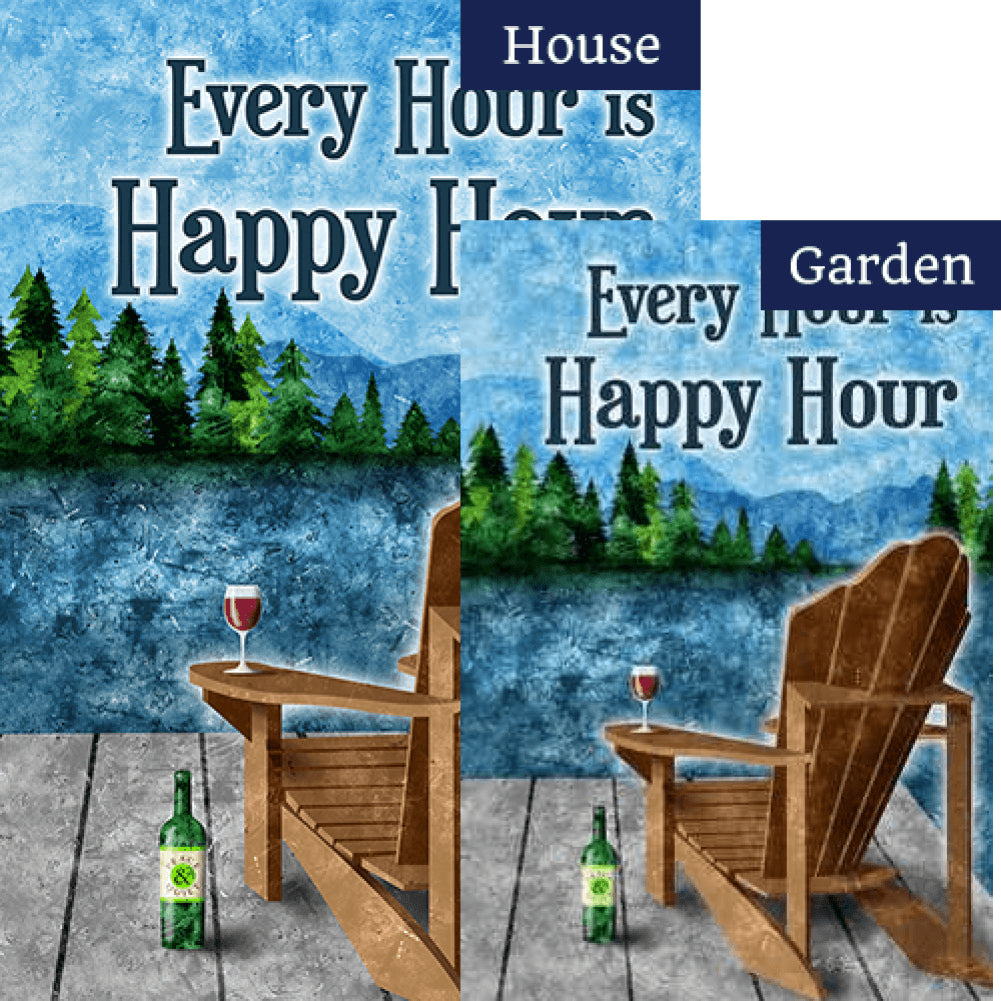 Happy Hour Lake Flags Set (2 Pieces)