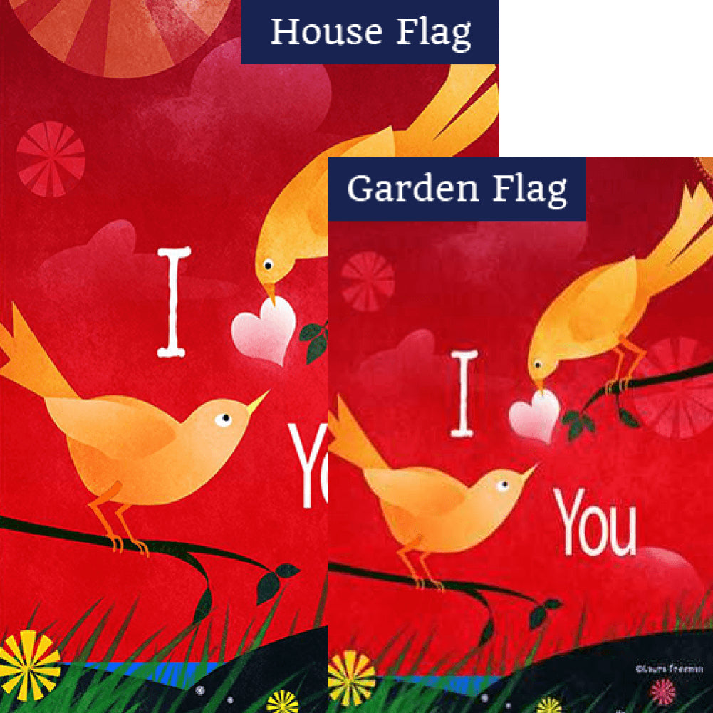 Valentine Birds Flags Set (2 Pieces)