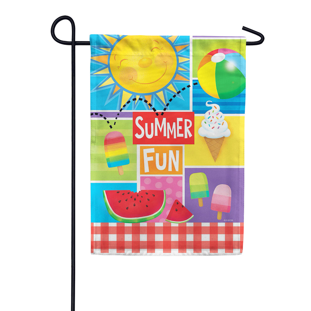 Summer Fun Collage Garden Flag