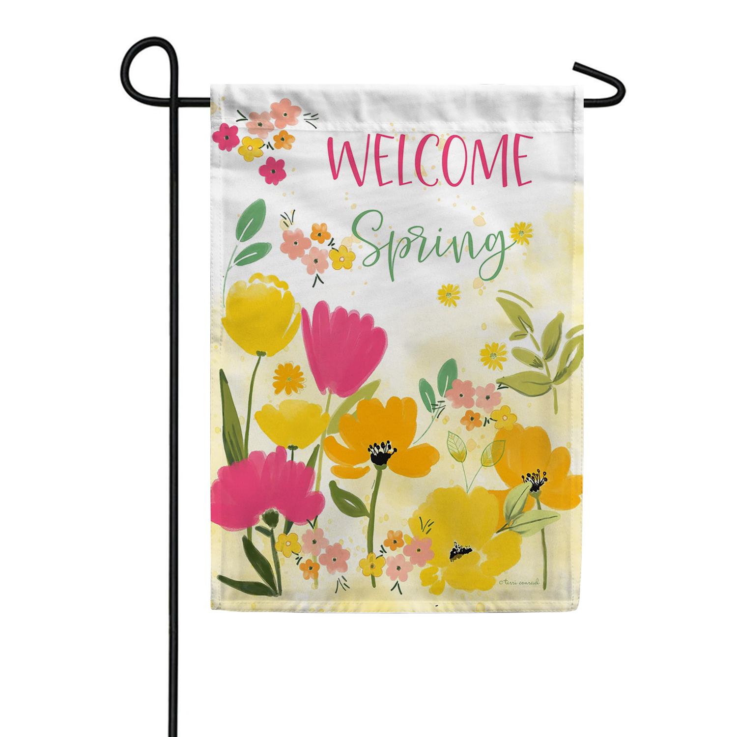 Spring Greetings Garden Flag