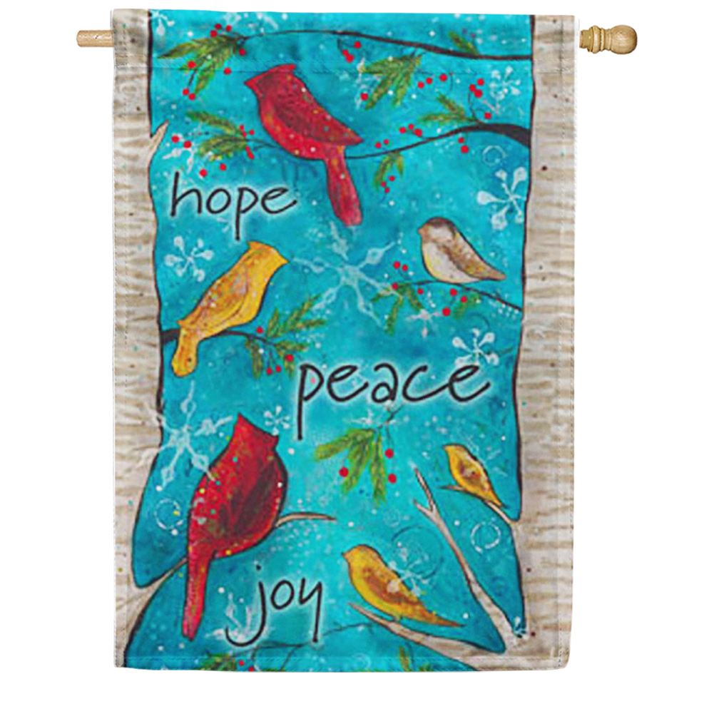 Peace Birds House Flag