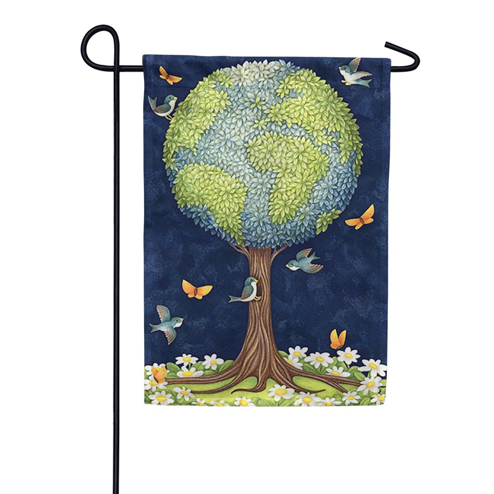 Earth Tree Garden Flag