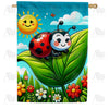 Ladybugs House Flags