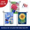 3 piece Garden Flags Set