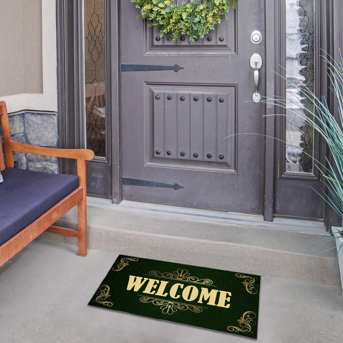 Classy Green Doormat