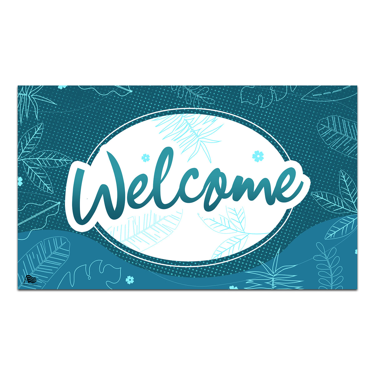 Blue Leaves Doormat
