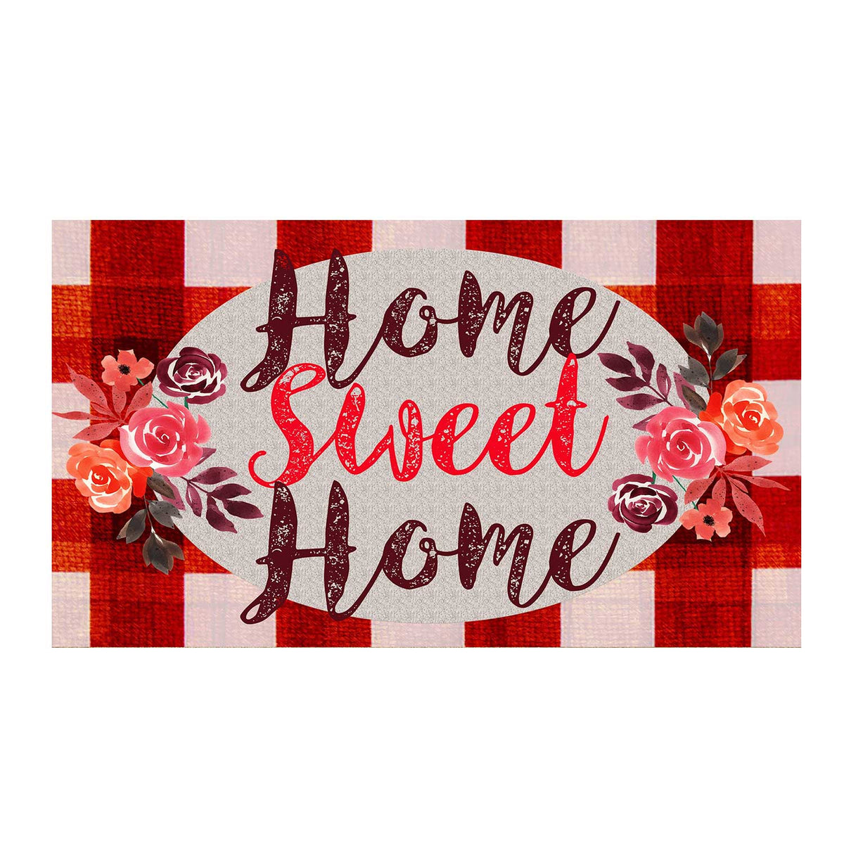 Red Gingham Doormat