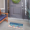 Blue Flower Garden Doormat