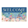 Blue Flower Garden Doormat
