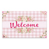 Rose Gingham Doormat