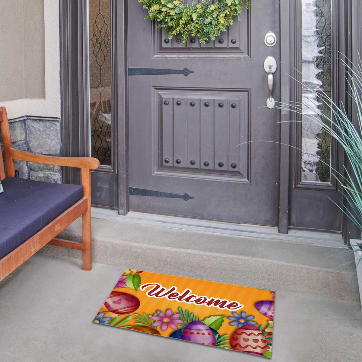 Easter Eggs Doormat