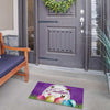 Wood Grain Easter Wishes Doormat