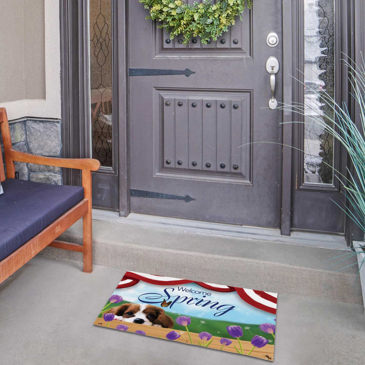 Spring Charles Spaniel Doormat