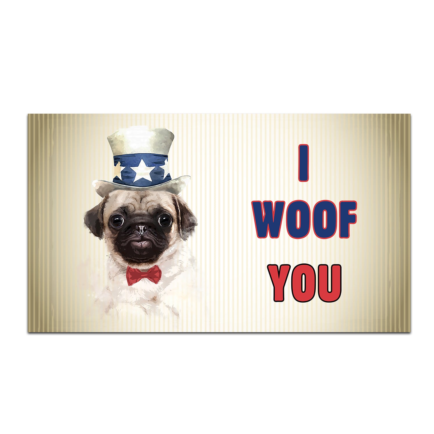 Uncle Sam Pug Doormat