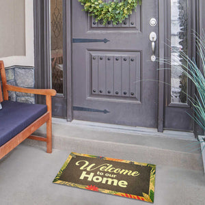 Colorful Fern Leaves Doormat