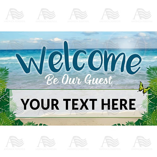 Personalized Doormat - Seaside Welcome