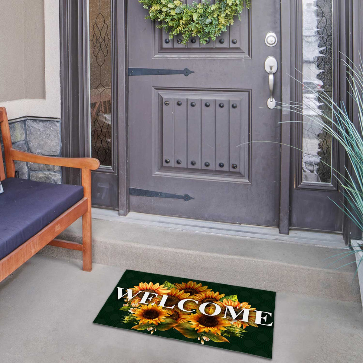 Sunflower Greeting Doormat