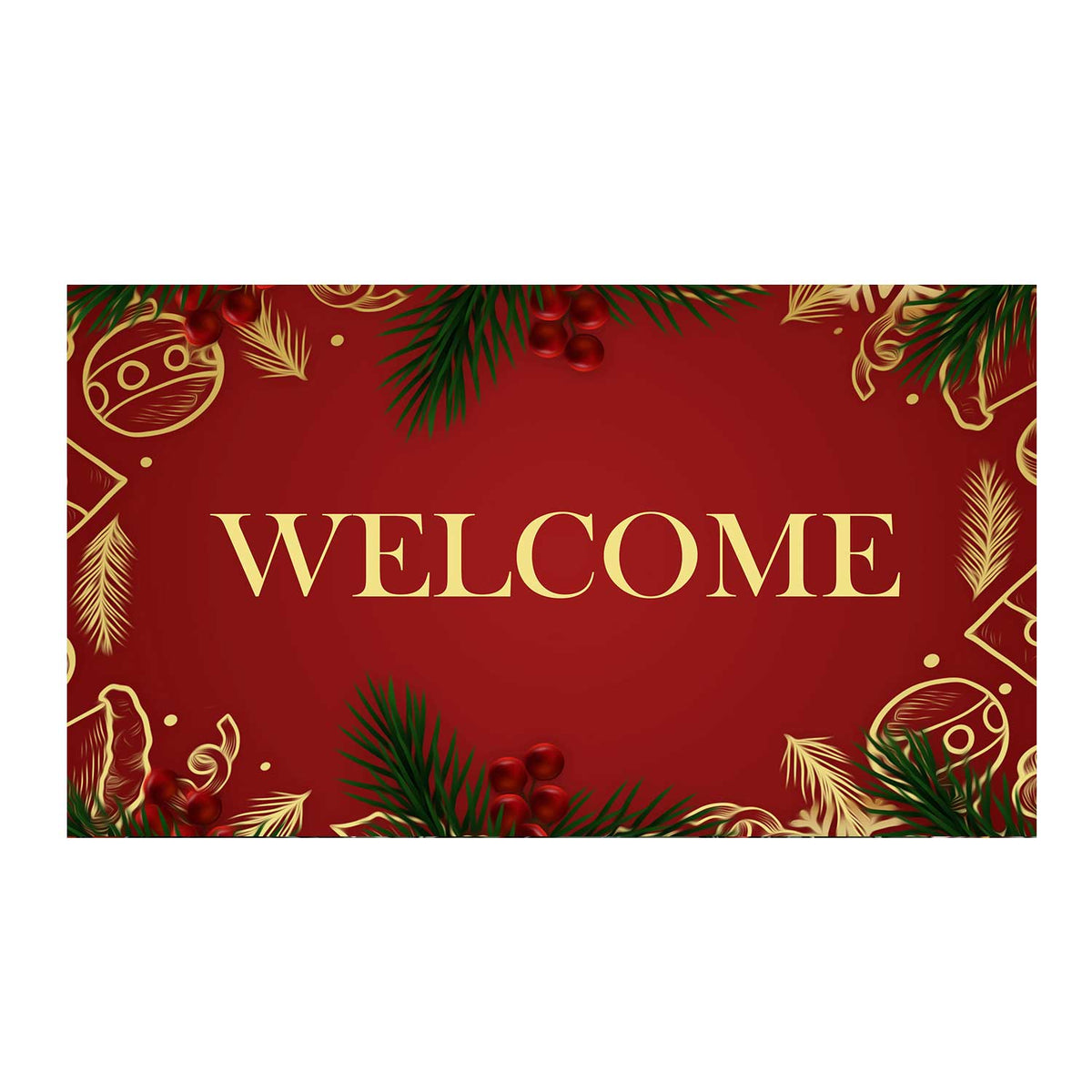 Christmas Balls & Garland Doormat
