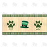 Green Striped Leprechaun Hat Pet Feeding Mat
