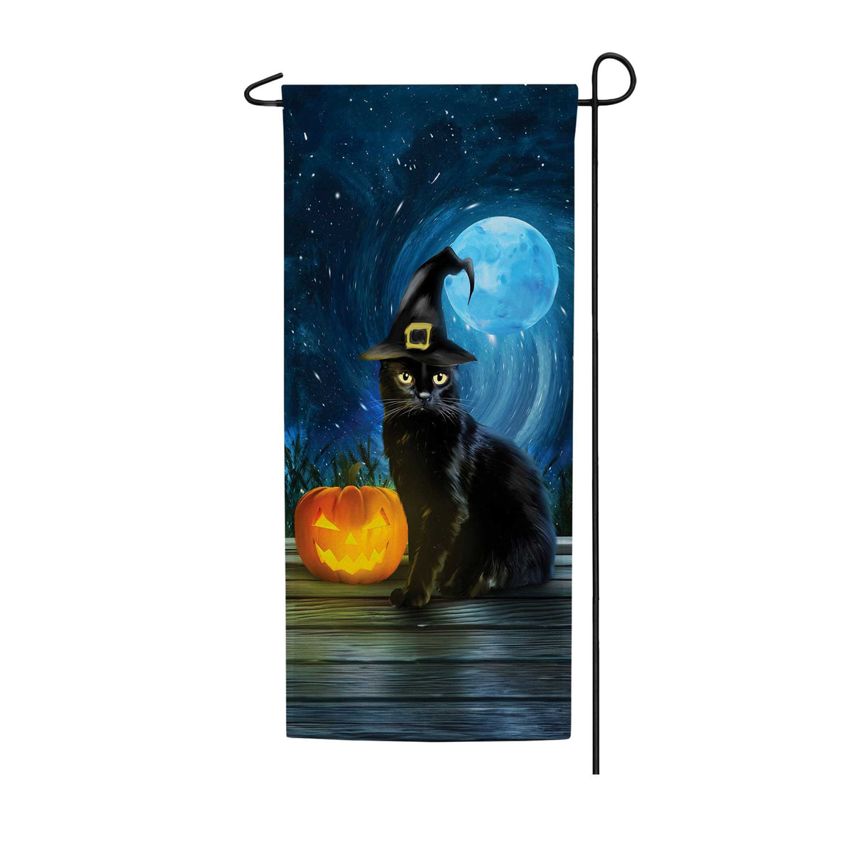 Witchy Cat Garden Banner Flag