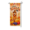 Goldendoodle Happy Thanksgiving Garden Banner Flag