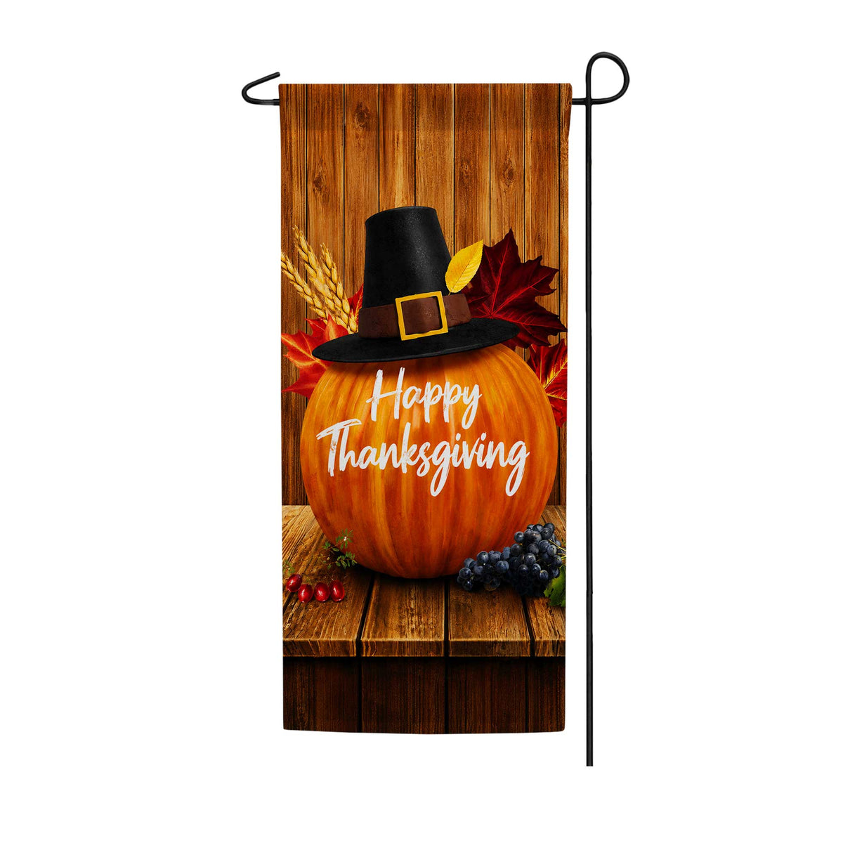 Pilgrim Pumpkin Garden Banner Flag