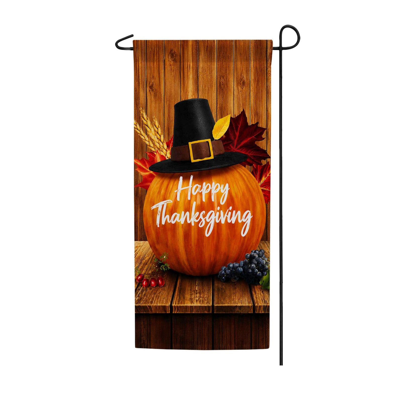 Pilgrim Pumpkin Garden Banner Flag