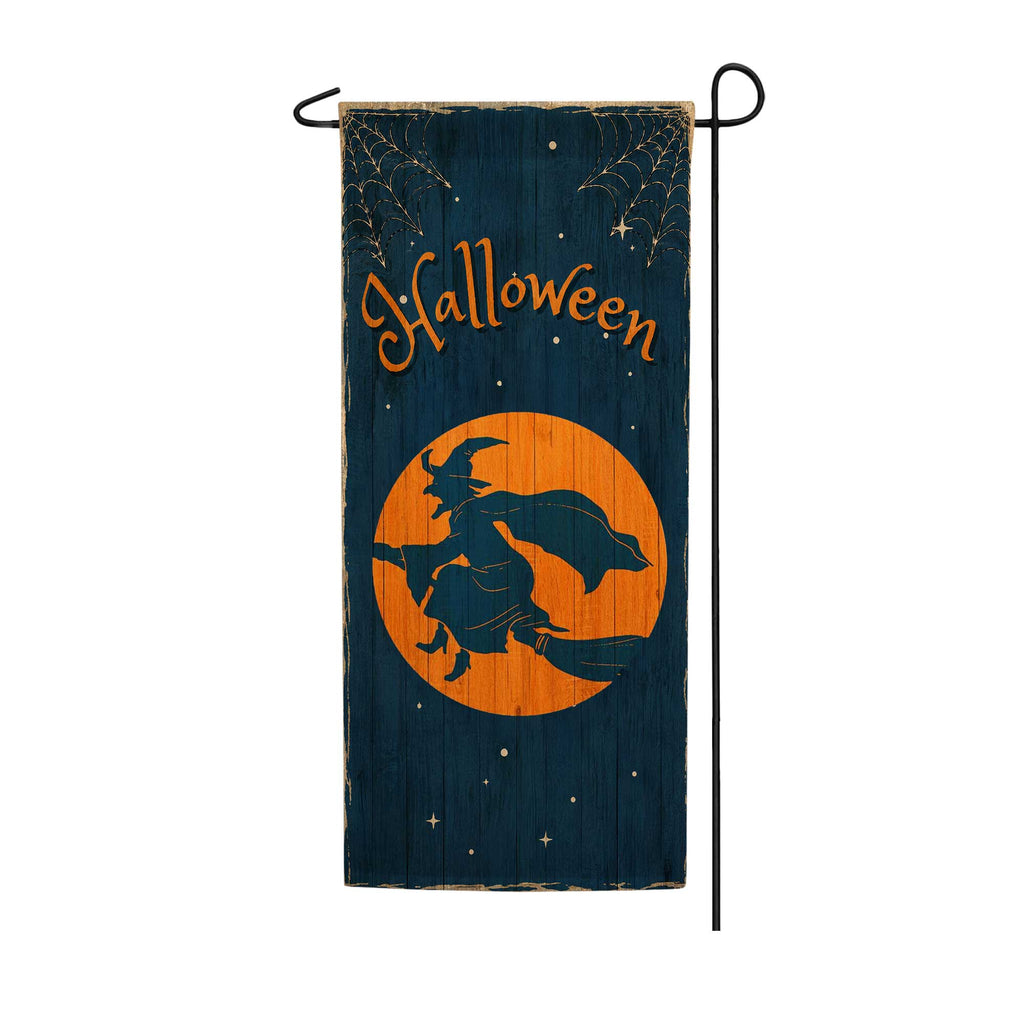 Halloween Witch Silhouette Garden Banner Flag