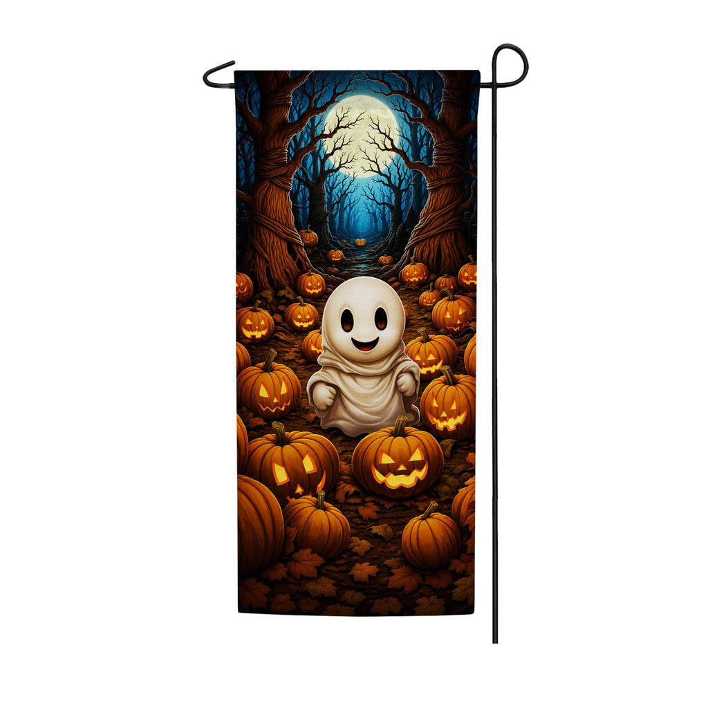 Little Happy Ghost Garden Banner Flag