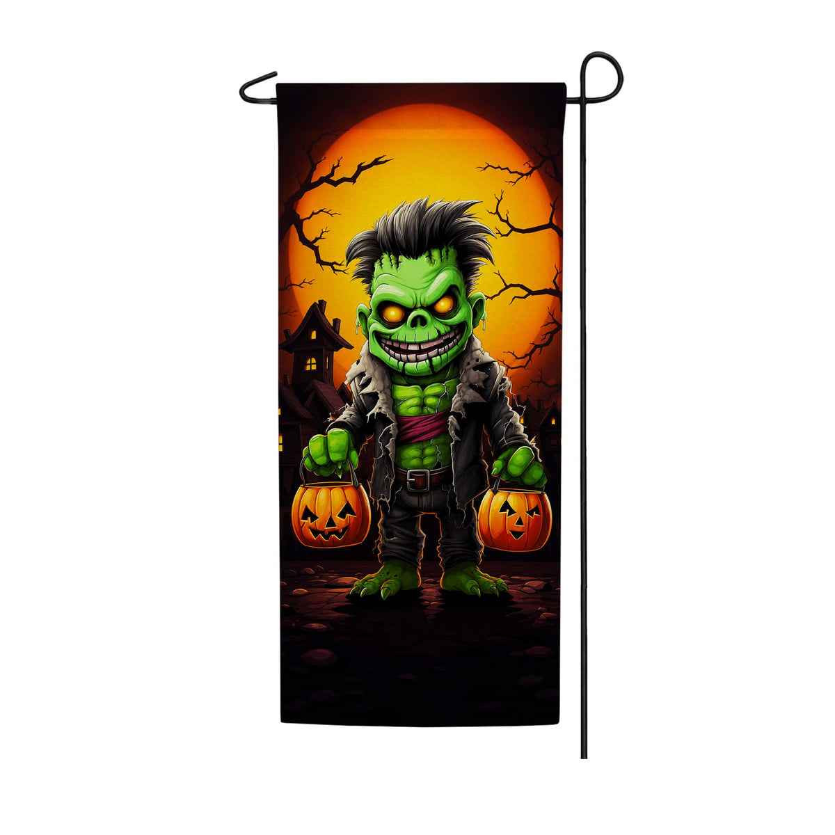Little Frankie Goes Trick Or Treating Garden Banner Flag