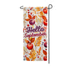 Hello September Colors Garden Banner Flag