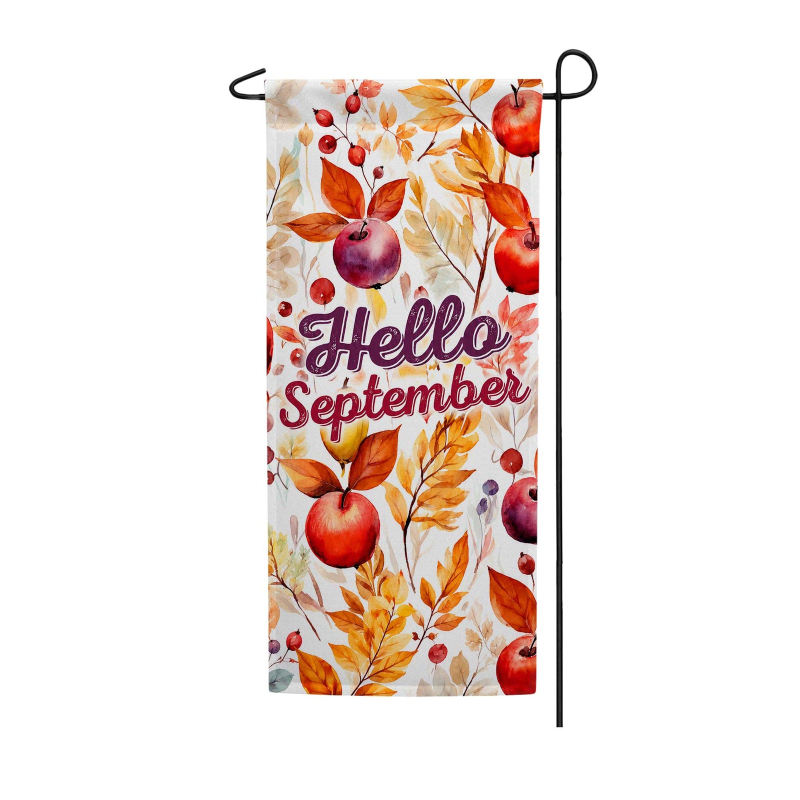 Hello September Colors Garden Banner Flag