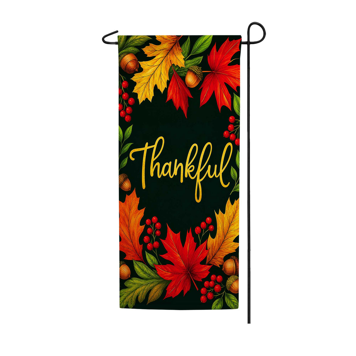Thankful Leaves Garden Banner Flag