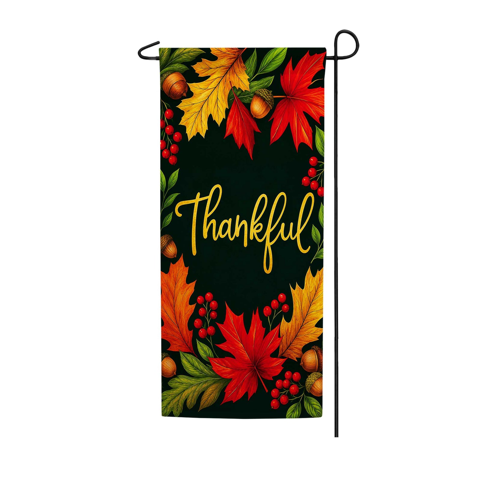 Thankful Leaves Garden Banner Flag